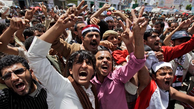 Mideast Yemen Protesters